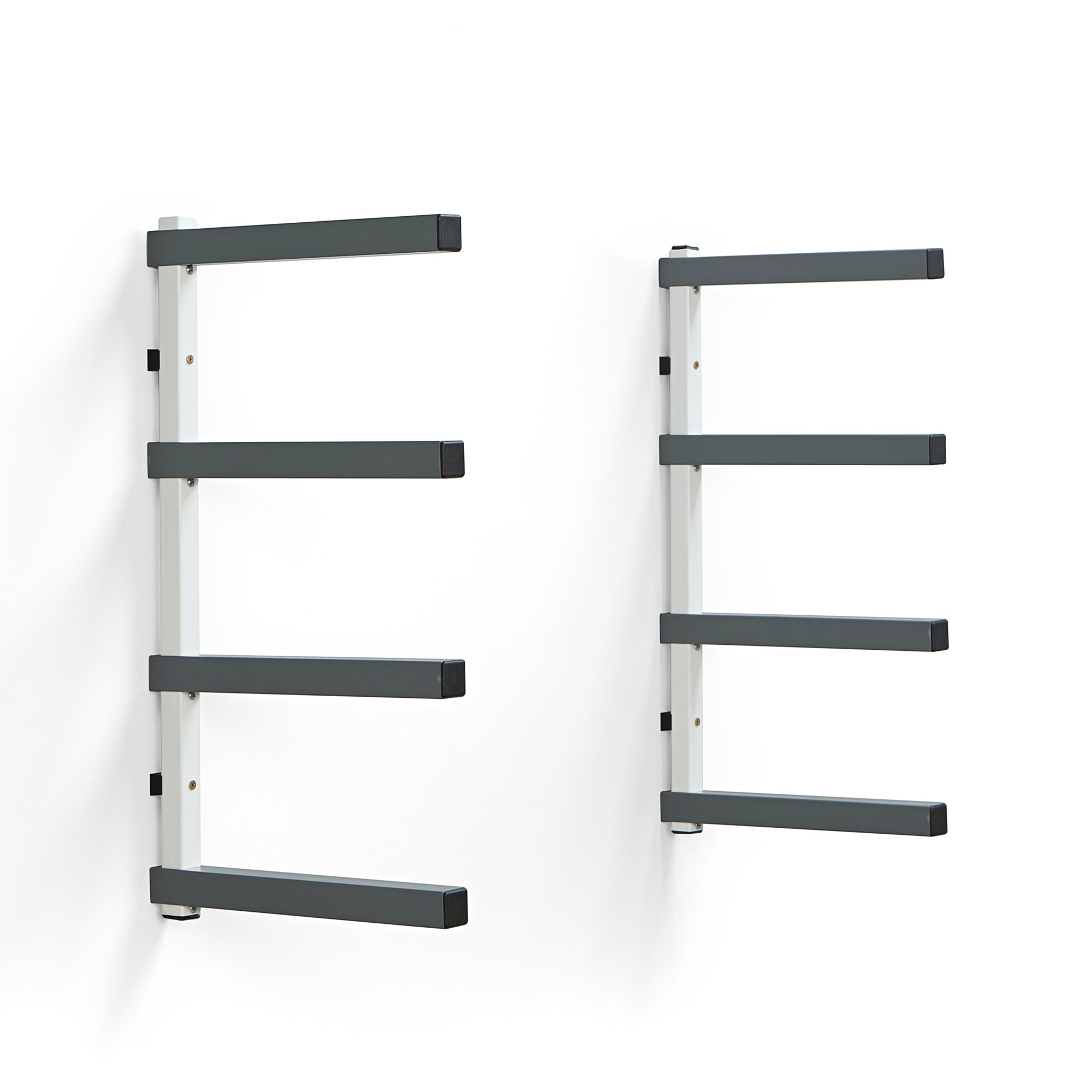 BORA, Wood Rack 4 Tier - Gray/White, Capacity 440 lb, Model# PBR-0420
